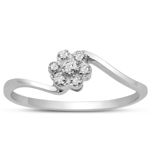 Details about   14K White Gold 0.12ct IGI Certified Natural Diamonds Anniversary Ring For Wife